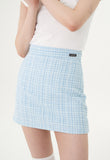 curetty (キュリティー) C LOGO TWEED MINI SKIRT_SKY BLUE