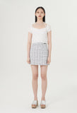 curetty (キュリティー) C LOGO TWEED MINI SKIRT_WHITE