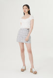 curetty (キュリティー) C LOGO TWEED MINI SKIRT_WHITE