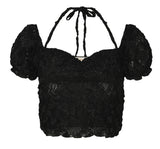 curetty (キュリティー) C LACE HALTER TOP_BLACK