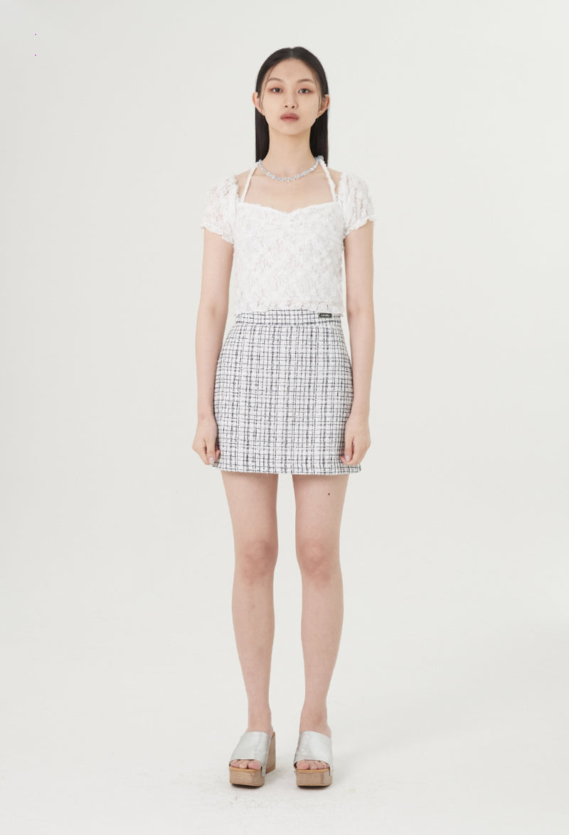 curetty (キュリティー) C LACE HALTER TOP_WHITE