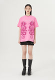 curetty (キュリティー) C DRAGON OVERSIZED T-SHIRT_PINK