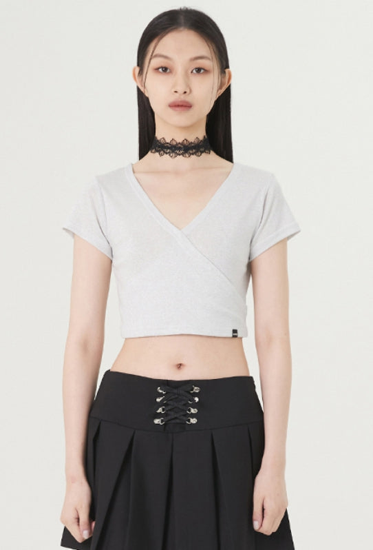 curetty (キュリティー) C METALLIC WRAP T-SHIRT_WHITE