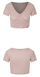 curetty (キュリティー) C METALLIC WRAP T-SHIRT_LIGHT PINK