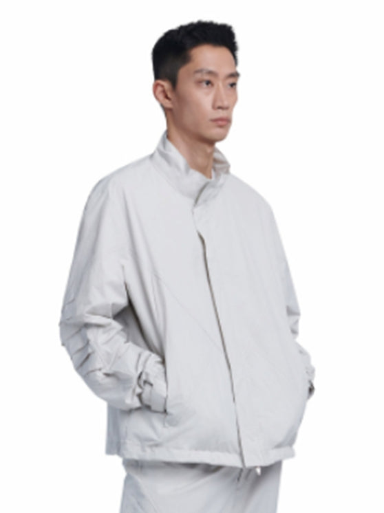 NOMANUAL(ノーマニュアル) T.A NYLON TRACK JACKET - LIGHT GRAY