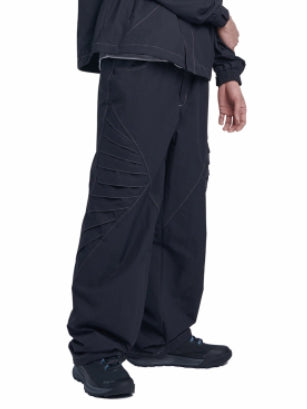NOMANUAL(ノーマニュアル) T.A NYLON TRACK PANTS - BLACK