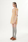 curetty (キュリティー)  C BACK POINT CHECKED DRESS_YELLOW