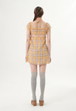 curetty (キュリティー)  C BACK POINT CHECKED DRESS_YELLOW