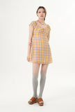 curetty (キュリティー)  C BACK POINT CHECKED DRESS_YELLOW