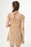 curetty (キュリティー)  C BACK POINT CHECKED DRESS_YELLOW