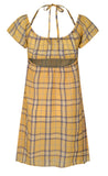 curetty (キュリティー)  C BACK POINT CHECKED DRESS_YELLOW