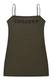 curetty (キュリティー) C RHINESTONE SLEEVELESS DRESS_KHAKI