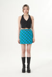 curetty (キュリティー) C RHINESTONE CHECKED SKIRT_BLUE