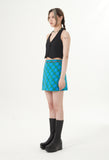 curetty (キュリティー) C RHINESTONE CHECKED SKIRT_BLUE