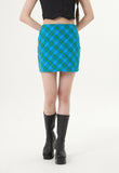 curetty (キュリティー) C RHINESTONE CHECKED SKIRT_BLUE