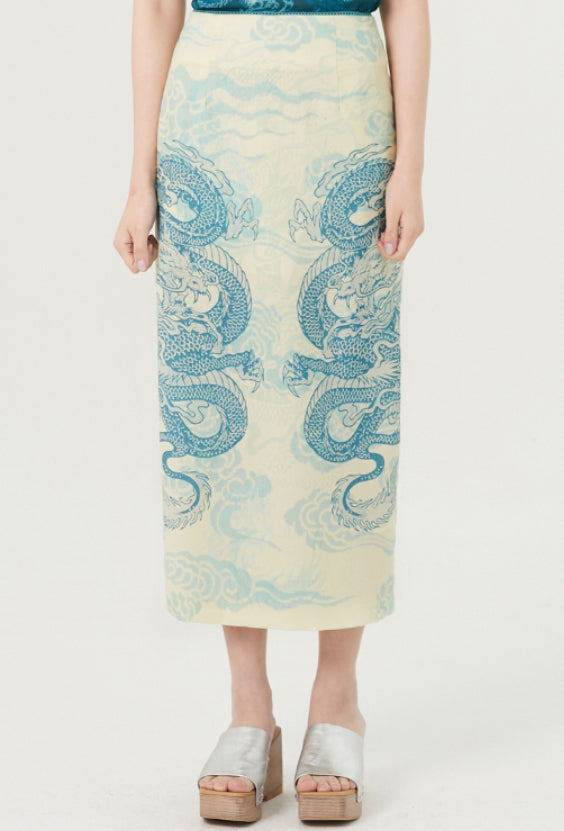 curetty (キュリティー) C DRAGON MAXI SKIRT_CREAM