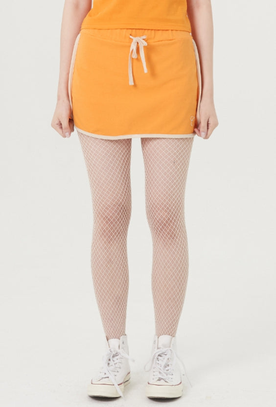 curetty (キュリティー) C CONTRAST COLOR SKIRT PANTS_ORANGE