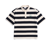 デイライフ(Daylife) Striped Rugby T-Shirt (Navy)