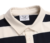 デイライフ(Daylife) Striped Rugby T-Shirt (Navy)