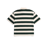 デイライフ(Daylife) Striped Rugby T-Shirt (Green)