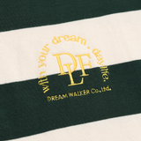 デイライフ(Daylife) Striped Rugby T-Shirt (Green)