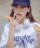 デイライフ(Daylife) Danny Half T-shirt (White)