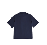 デイライフ(Daylife) Nylon Collar Zip-Up T-shirt (Navy)