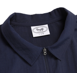 デイライフ(Daylife) Nylon Collar Zip-Up T-shirt (Navy)