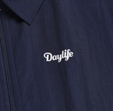 デイライフ(Daylife) Nylon Collar Zip-Up T-shirt (Navy)