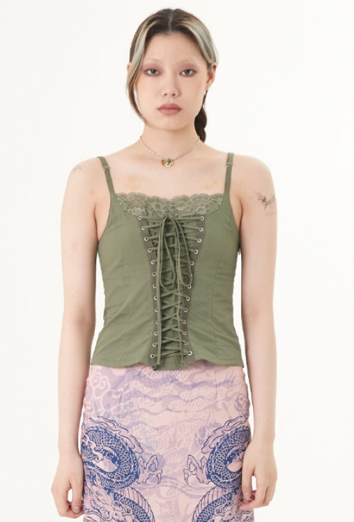 curetty (キュリティー) C CORSET BUSTIER TOP_KHAKI