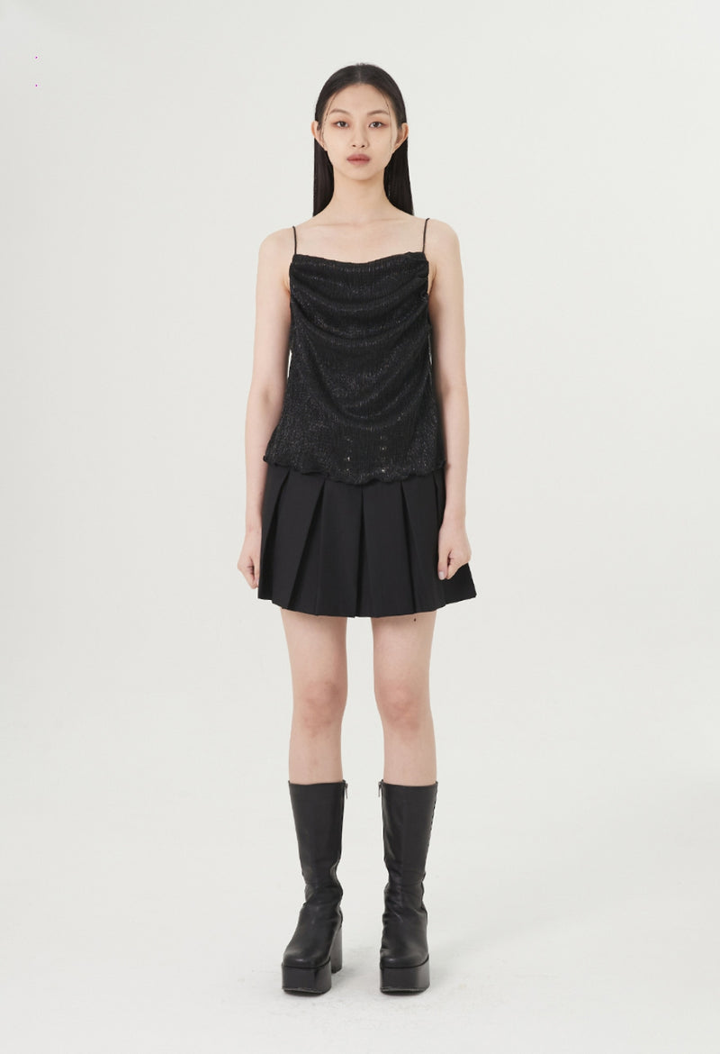 curetty (キュリティー) C METALLIC STRING POINT TOP_BLACK