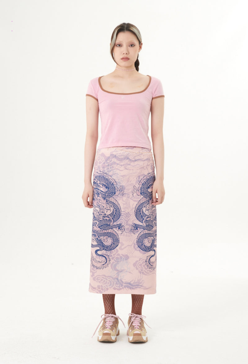 curetty (キュリティー) C CONTRAST COLOR T-SHIRT_LIGHT PINK