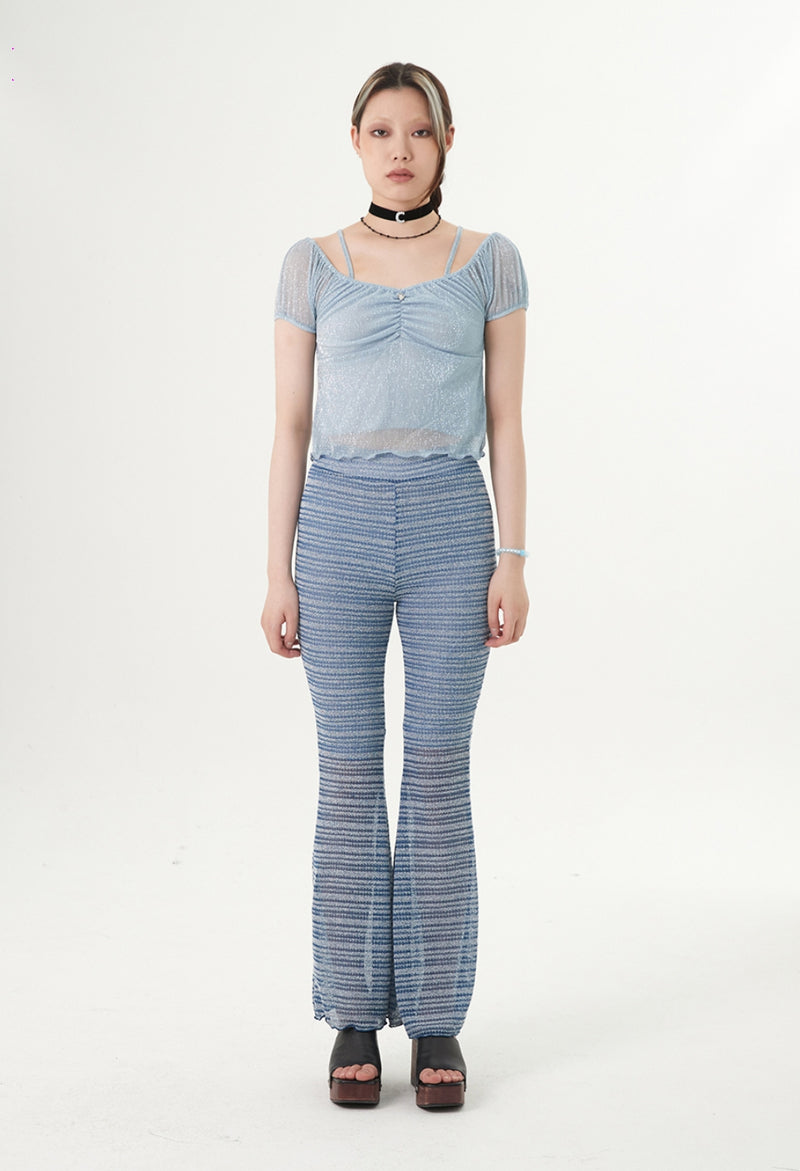 curetty (キュリティー)  C METALLIC PUFF TOP_LIGHT BLUE