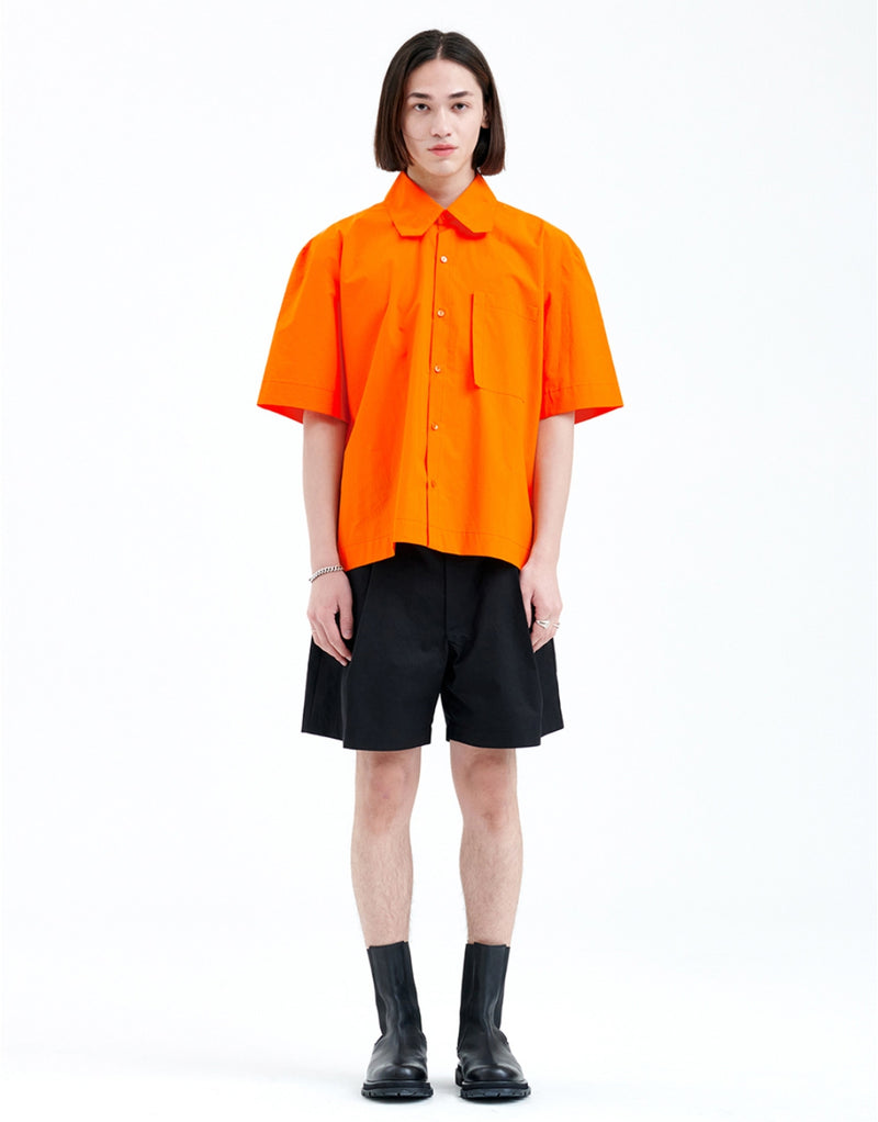 ラメルマメゾン (LA MER MA MAISON) COLOR TAG ONE TUCK SHORT BLACK