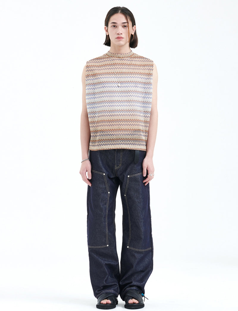 ラメルマメゾン (LA MER MA MAISON) ZIGZAG PATTERN VEST