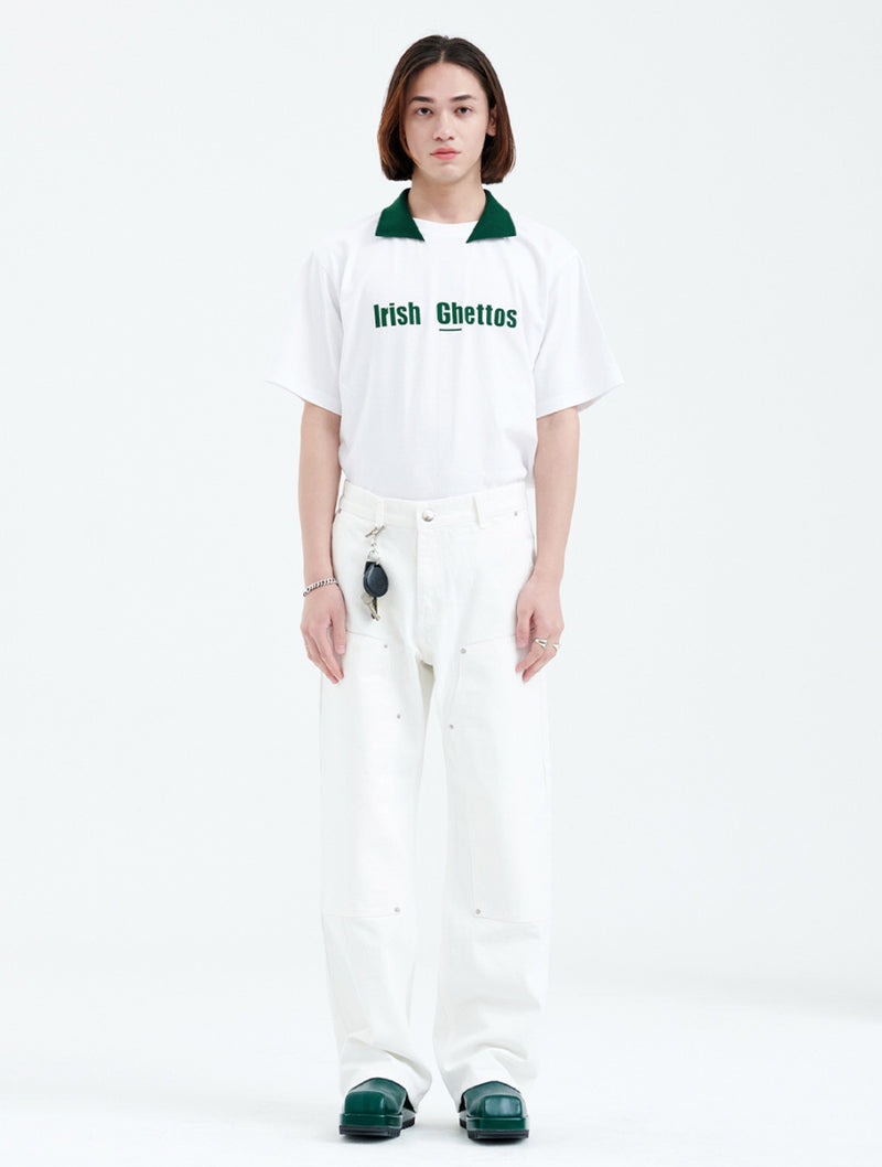 ラメルマメゾン (LA MER MA MAISON) ADD COLLAR HALF-T GREEN