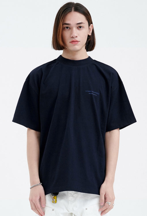 ラメルマメゾン (LA MER MA MAISON)  INTERSECTION LOGO HALF-T NAVY