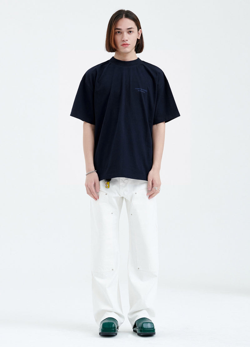 ラメルマメゾン (LA MER MA MAISON)  INTERSECTION LOGO HALF-T NAVY