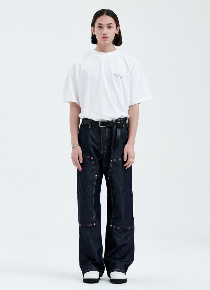 ラメルマメゾン (LA MER MA MAISON)  INTERSECTION LOGO HALF-T WHITE