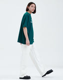 ラメルマメゾン (LA MER MA MAISON)  FLOCKING LOGO HALF-T GREEN