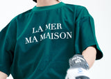 ラメルマメゾン (LA MER MA MAISON)  FLOCKING LOGO HALF-T GREEN