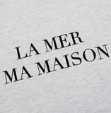 ラメルマメゾン (LA MER MA MAISON) FLOCKING LOGO HALF-T ASH MELANGE