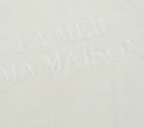 ラメルマメゾン (LA MER MA MAISON)  FLOCKING LOGO HALF-T CREAM