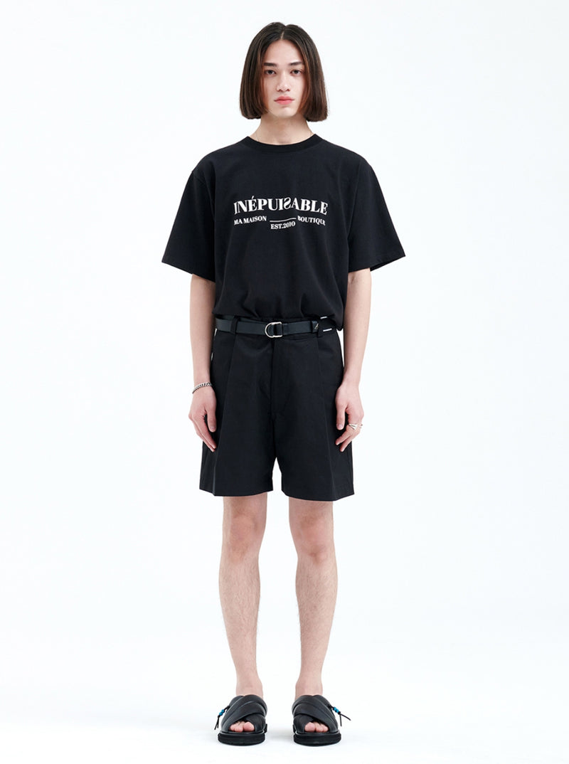 ラメルマメゾン (LA MER MA MAISON) SLOGAN HALF-T BLACK