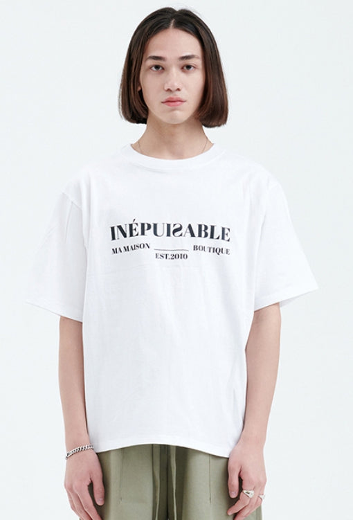 ラメルマメゾン (LA MER MA MAISON)  SLOGAN HALF-T WHITE