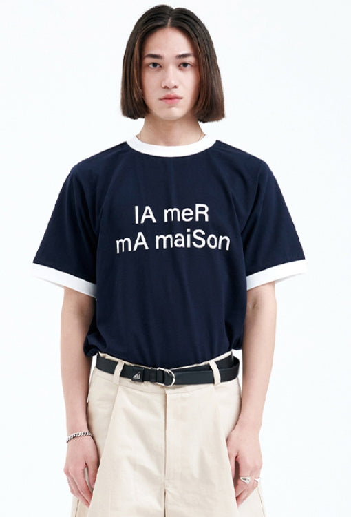ラメルマメゾン (LA MER MA MAISON) STANDARD FIT COLOR LIP T NAVY