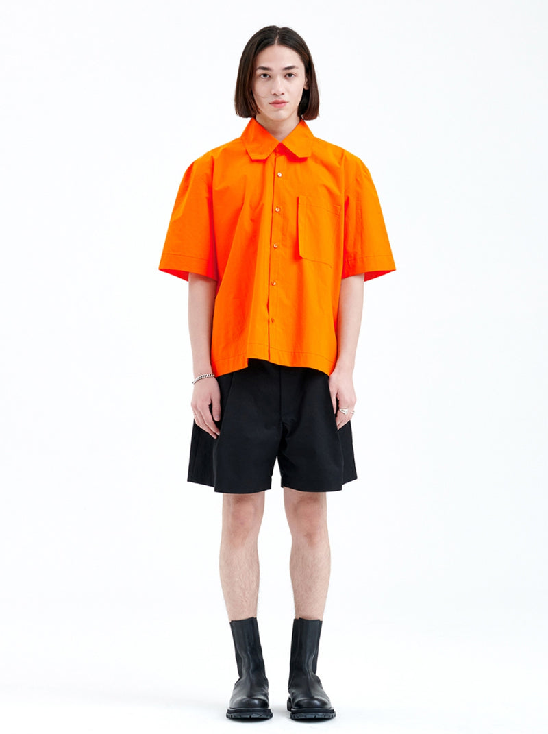 ラメルマメゾン (LA MER MA MAISON) ANGLE COLLAR SHIRT ORANGE