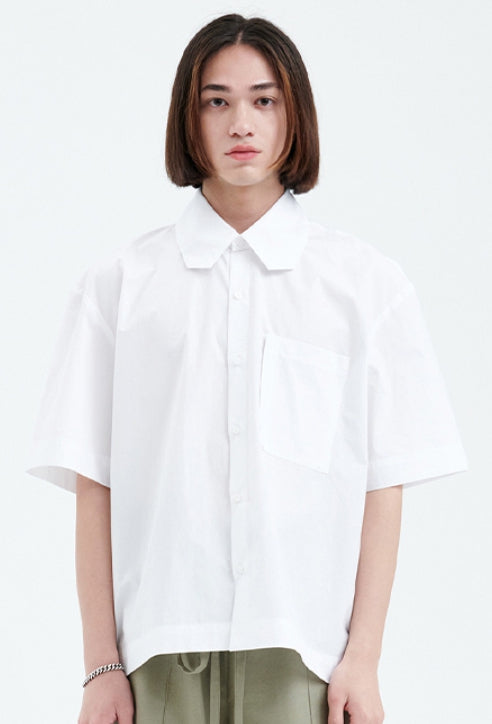 ラメルマメゾン (LA MER MA MAISON) ANGLE COLLAR SHIRT WHITE