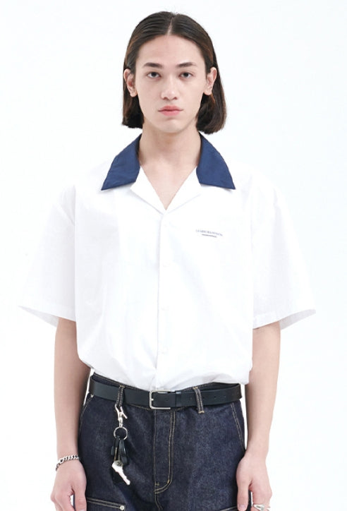 ラメルマメゾン (LA MER MA MAISON)  COLORING OPEN COLLAR SHIRT WHITE
