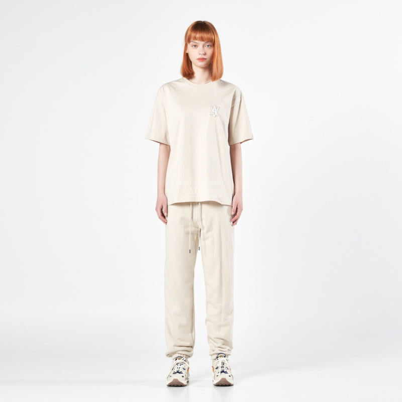 アクメドラビ(acme' de la vie) A LOGO EMBLEM PATCH SHORT SLEEVE T-SHIRT BEIGE